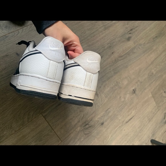 Nike black white Air Force 1 AF 1 size 10 - Picture 5 of 6